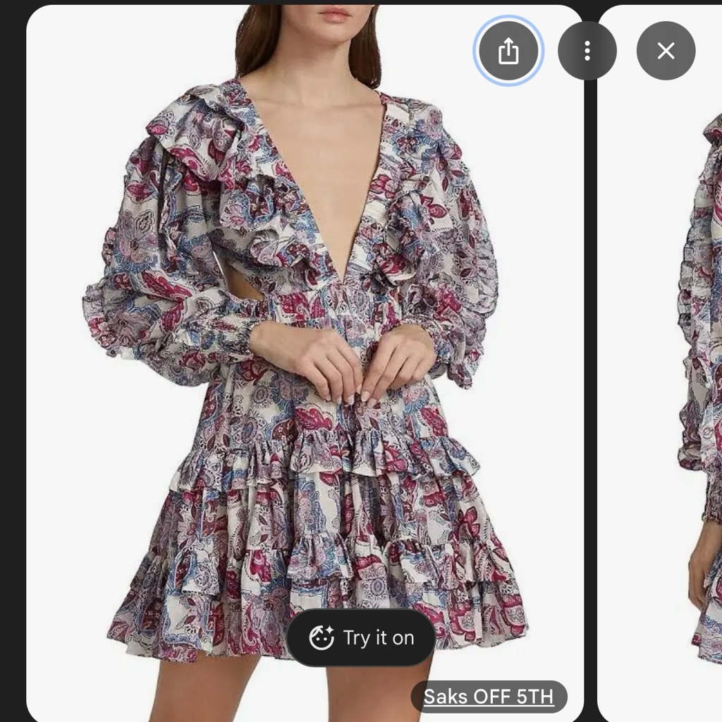 Magali Pascal Long Sleeve Floral Dress - Multicolor
